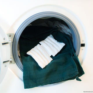 Coussin en coton bio "Spécial Lave-linge" (40 perles de céramique EM®)