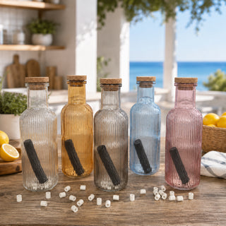 Bouteille avec Charbon Actif Binchotan — Option avec ou sans Perles de Céramique EM®