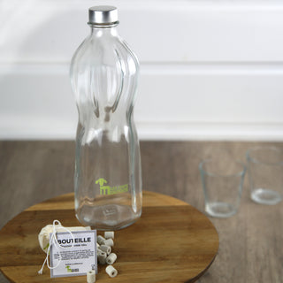 Bouteille bouchon vissé avec ses 15 perles de céramique EM®