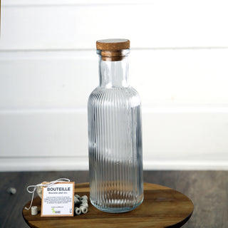 Bouteille bouchon liège avec ses 15 perles de céramique EM®